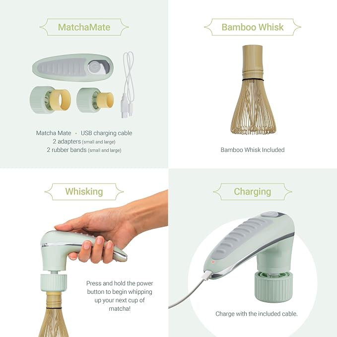 Matcha Mate Electric Powered Bamboo Whisk - Image 4