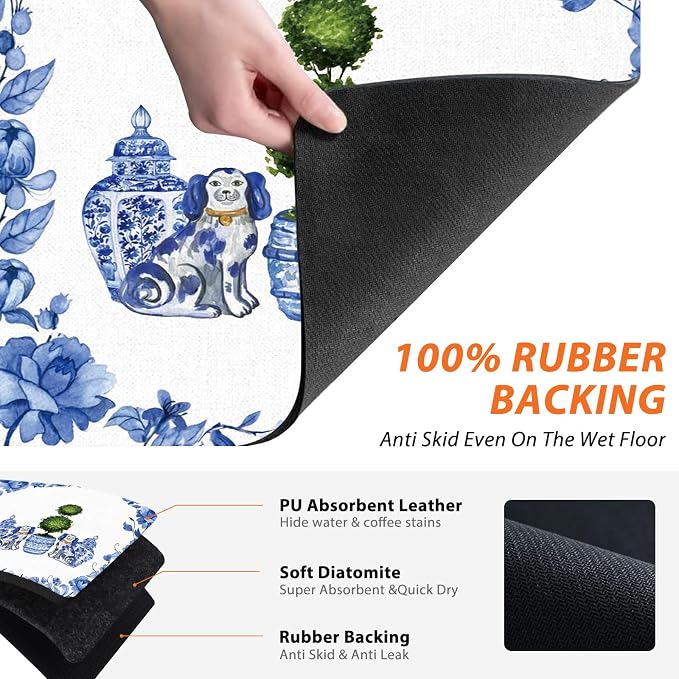 Chinoiserie Dish Drying Mat - Image 6