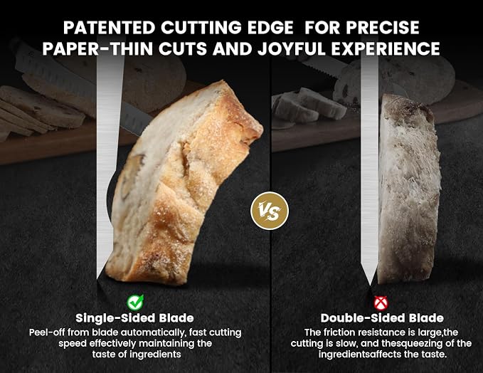 CoquusAid Bread Knife for Homemade Bread, 10.6 Inch Multifunction Serrated Knife - Image 4