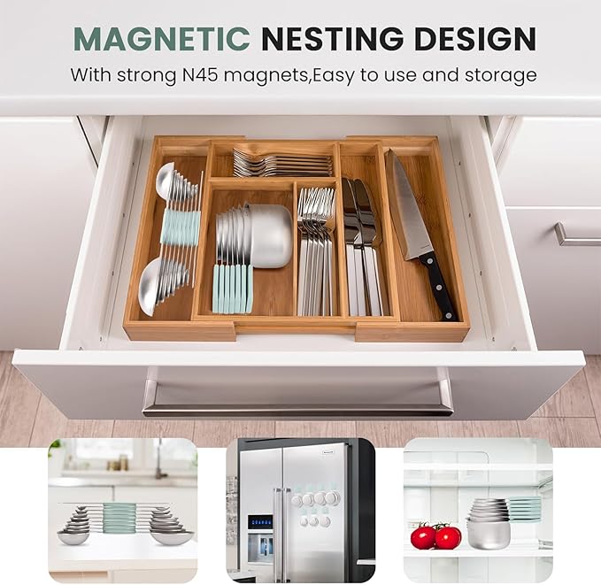 Magnetic Measuring Cups and Spoons Set-Heavy Duty 304 Stainless Steel，Double - Image 5