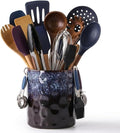 Ceramic Utensil Holder, Large 7.3" Ceramic Kitchen Utensil Crock, Handmade by Unknown