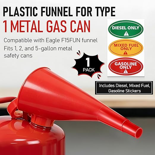 Plastic Funnel for Type I Metal Safety Cans, Compatible - Image 2