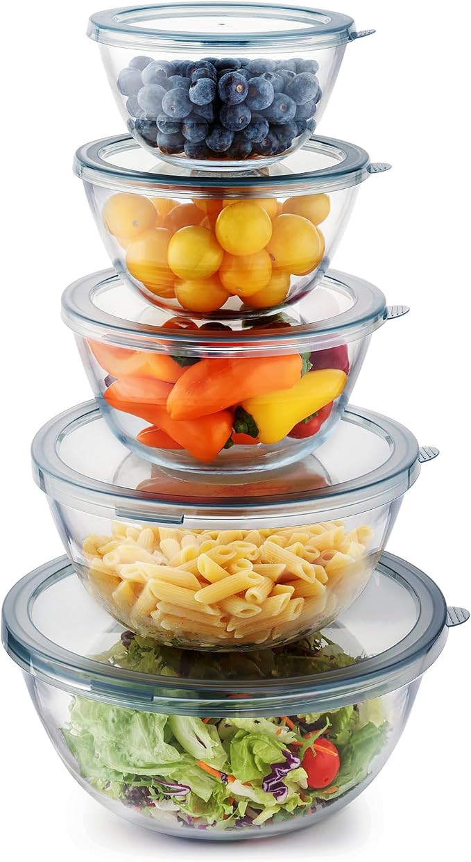 Cuiselect 5pc Glass Mixing Bowls by Cuiselect