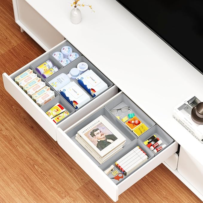 DIMJ Drawer Organizer Clothes, 12 Pack Dresser Organizer, Foldable Closet - Image 7