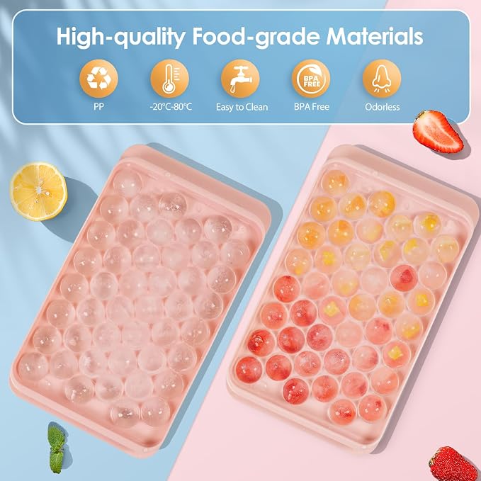 WIBIMEN Ice Cube Tray with Lid and Bin - Image 3