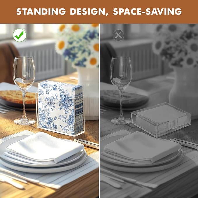 Kordory Acrylic Napkin Holder for Table, Modern Square Paper Napkin Holders for - Image 3