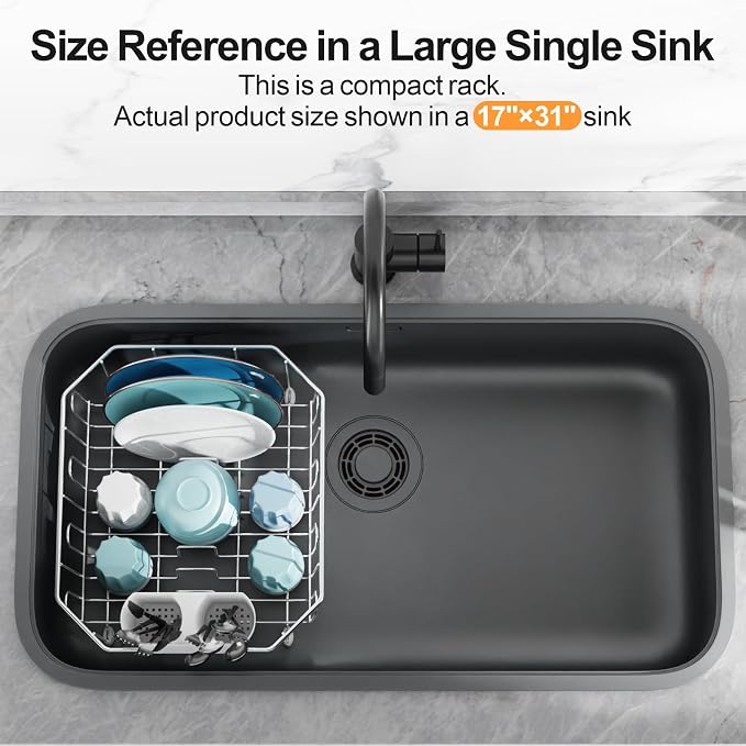GSlife Small in Sink Dish Drying Rack - Image 9