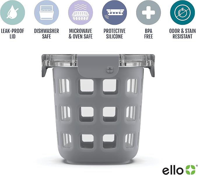 Ello Duraglass Meal Prep Container- Glass Food Storage Container - Image 3