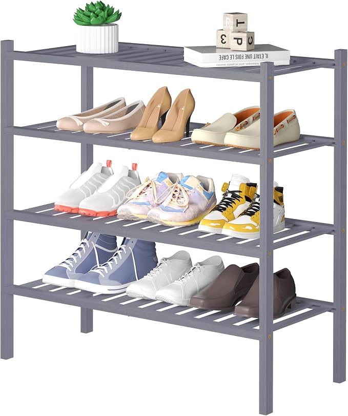 ROMGUAR CRAFT 4 Tier Bamboo Shoe Rack by ROMGUAR+CRAFT