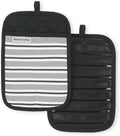 KITCHENAID Albany Pot Holder 2-Pack Set, Matte Black by KitchenAid