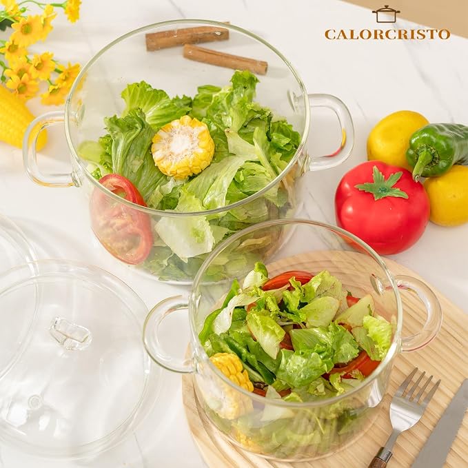 4 L Glass Cooking Pot with Lid, Glass Simmer Pot, Save Energy, Heat Resistant - Image 5