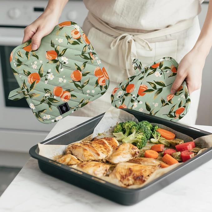 BONTHEE Pot Holders for Kitchen Heat Resistant Hot Pads for Countertops Oven - Image 4