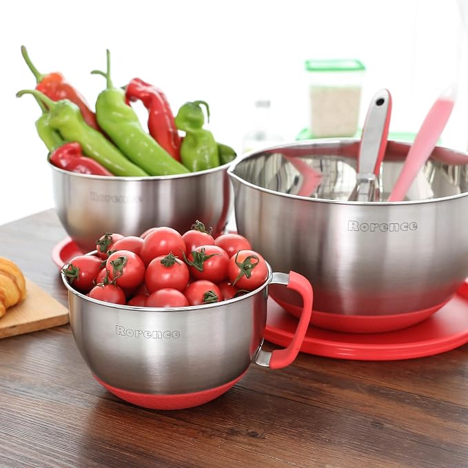 Rorence Stainless Steel Mixing Bowls: Metal Mixing Bowl Set - Image 7