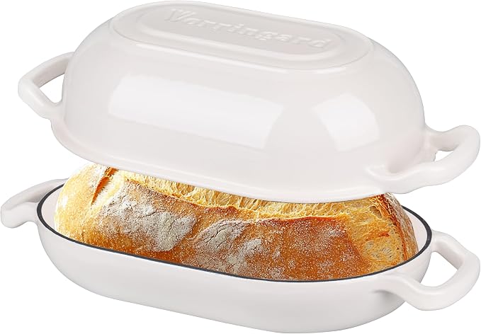 VORRINGARD Enameled Cast Iron Sourdough Bread Oven, Dutch Oven, Loaf Cast Iron by Unknown