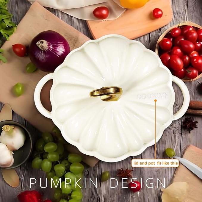 Pumpkin Cast Iron Dutch Oven - Image 6