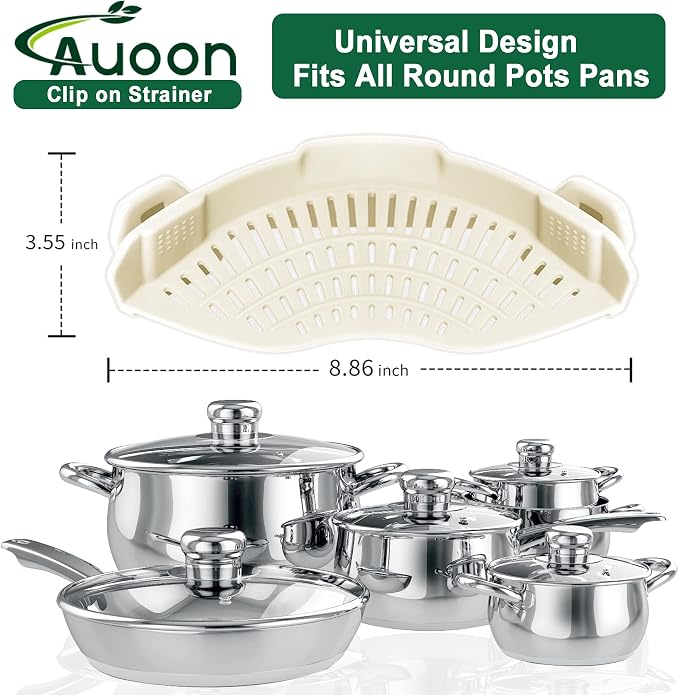 AUOON Clip On Strainer Silicone - Image 2