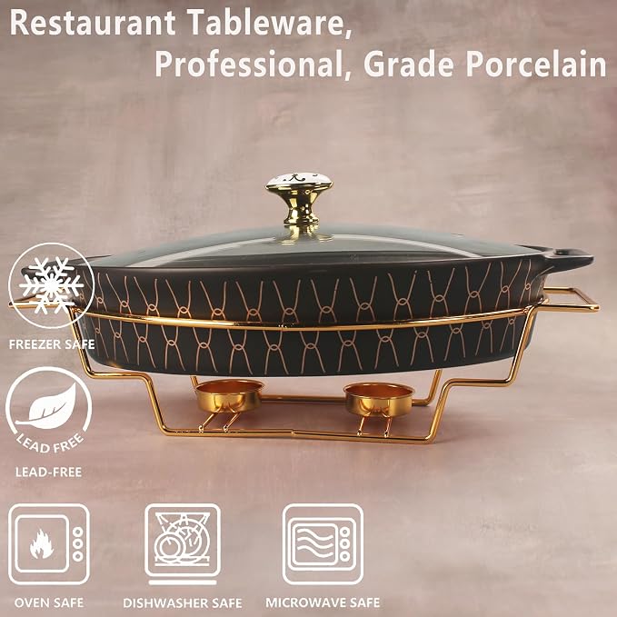 10" x 7" Ceramic Oval Casserole Dish - Image 3
