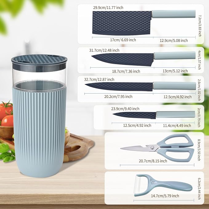 Knife Set, 7-Piece Kitchen Knife Set - Image 5