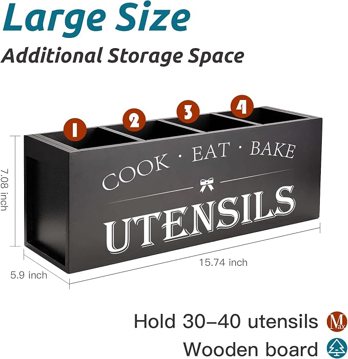 Suli Extra Large Kitchen Utensils Holder - Image 2