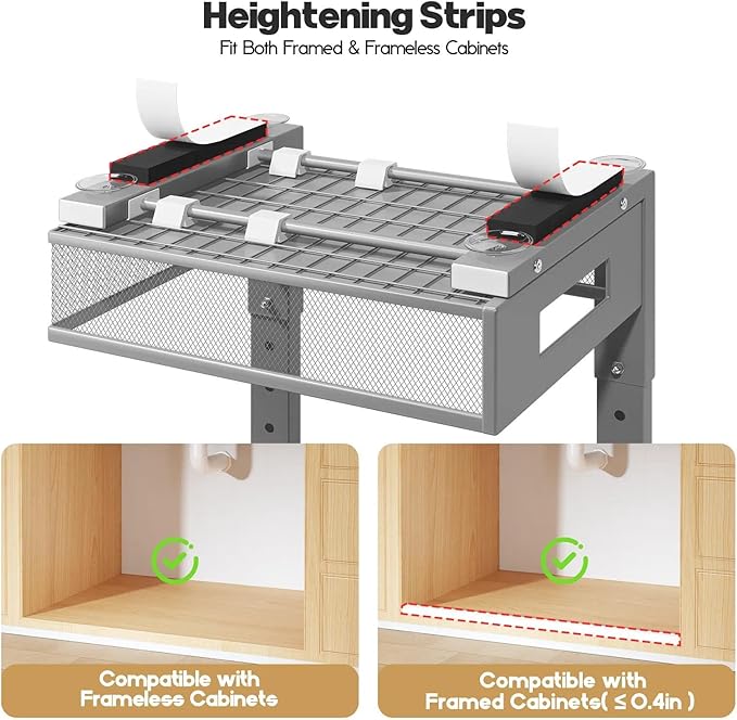 1 Pack 19IN Depth Under Sink Organizer, 2-Tier Pull Out Cabinet Organizer - Image 4