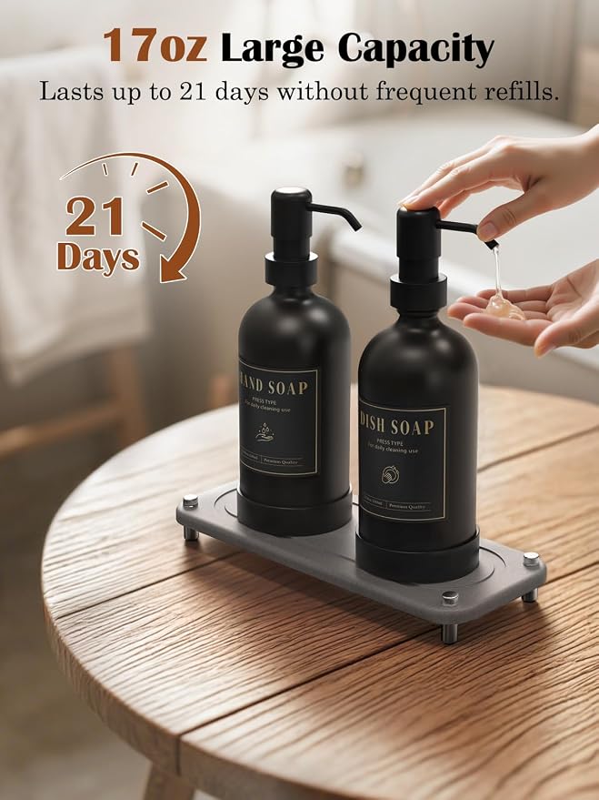 Luxspire Soap Dispenser Set, Hand Soap Dispensers - Image 4