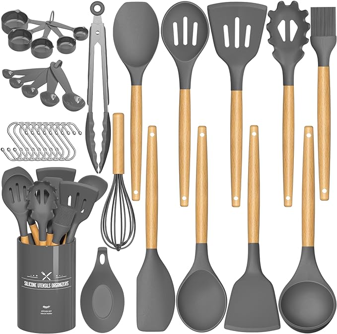 Umite Chef Kitchen Cooking Utensils Set, Woodle Handle Heat Resistant Gadgets by UmiteChef