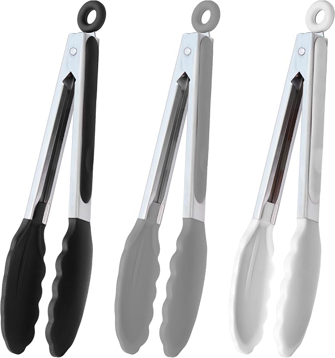HINMAY 9-Inch Serving Tongs Silicone Tongs by HINMAY