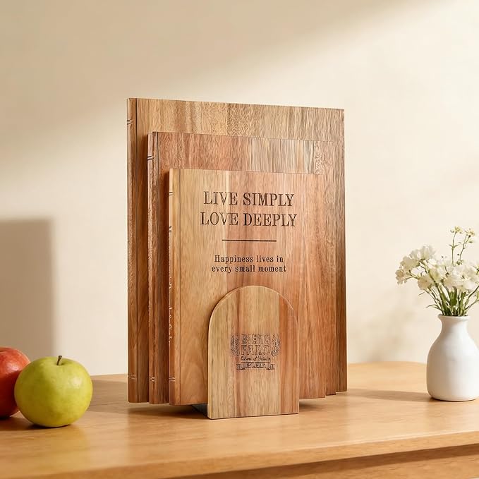 Book cutting board Set of 3, Acacia Wood Chopping Board - Image 8
