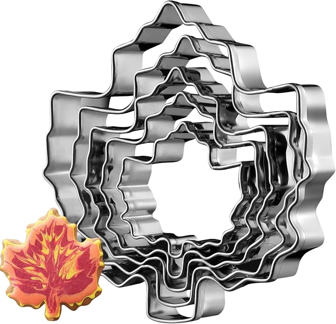 Maple Cookie Cutters Thanksgiving Day, 5 Pack by Tmflexe