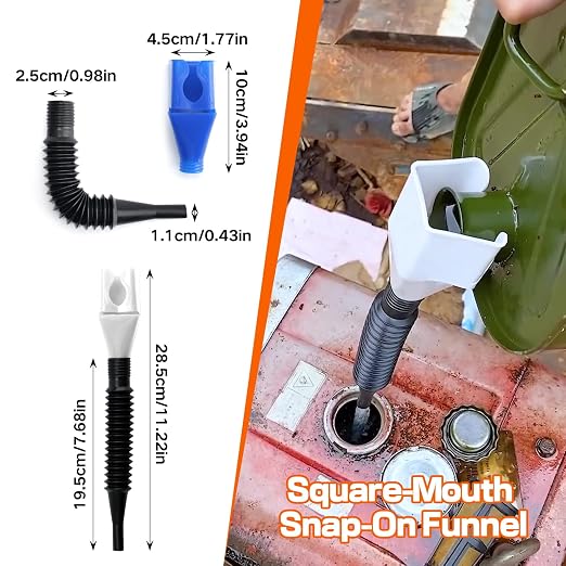 10Pcs Funnels for Automotive Use, Automotive Funnels Set, Wide Mouth Fuel Funnel - Image 6