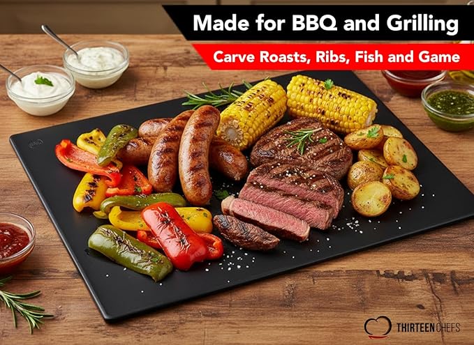 Thirteen Chefs Extra Large 24 x 18 Black Cutting Board - Image 4