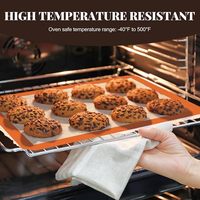 Silicone Baking Mat Set, Reusable Baking Mat, Food Safe Silicone Mats - Image 5