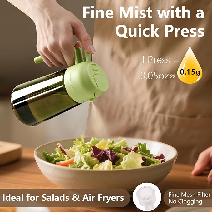 SWEET VIEW Olive Oil Dispenser and Oil Sprayer – 16oz/470ml Glass Light-Proof - Image 3