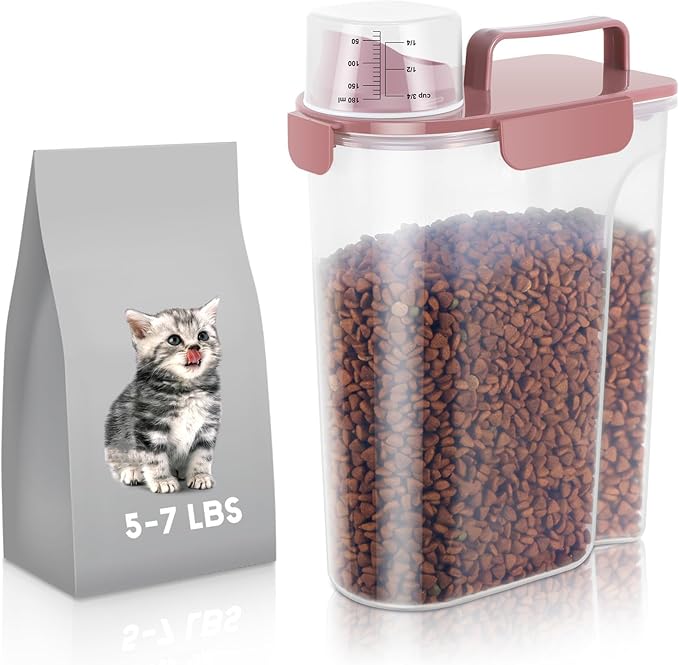 LEAWALK 5Lbs Airtight Cat Dog Food Storage Container by LEAWALK