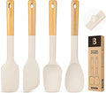 Silicone Spatula Spoon Set, and Spreading, Sturdy BPA-Free Matte Silicone by BADIANO