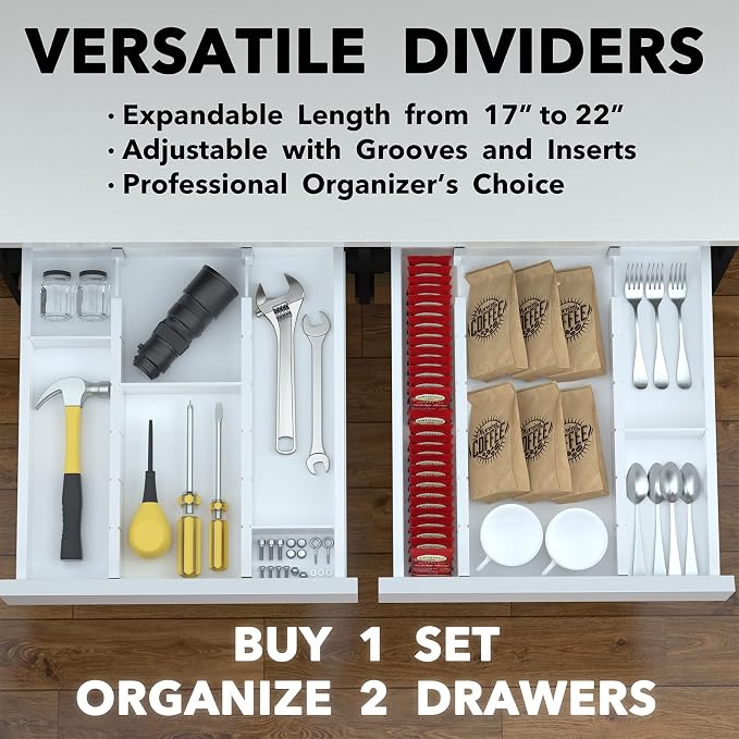 SpaceAid Bamboo Drawer Dividers - Image 5
