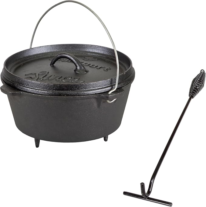 Stansport Pre-Seasoned Cast Iron Dutch Oven by Stansport
