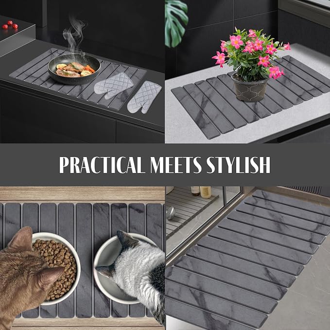 2 PCS Extra Large Stone Dish Drying Mat - Image 7