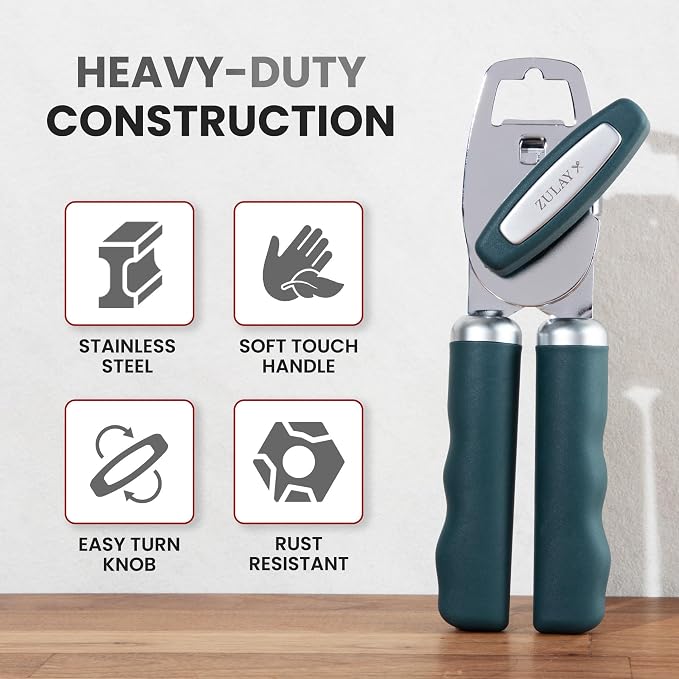 Zulay Kitchen Heavy Duty Stainless Steel Can Opener Manual - Image 3