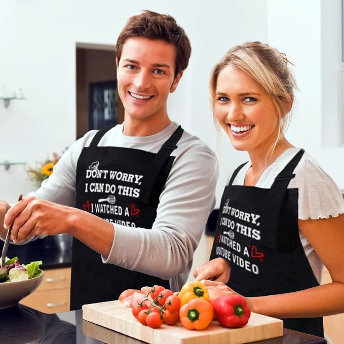 ONFAON Funny Apron for Men Women, Father's Day Gifts, Gifts for Mom, Birthday - Image 2