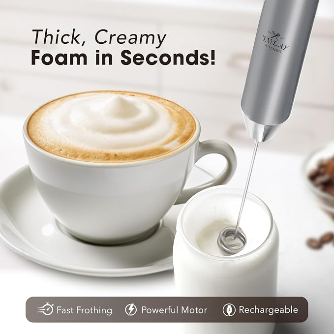Zulay Kitchen Rechargeable Milk Frother Handheld - Image 2