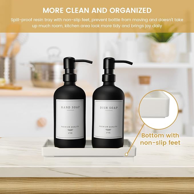 Glass Soap Dispenser for Kitchen, Farmhouse Dish Soap Dispenser&Hand Soap - Image 5