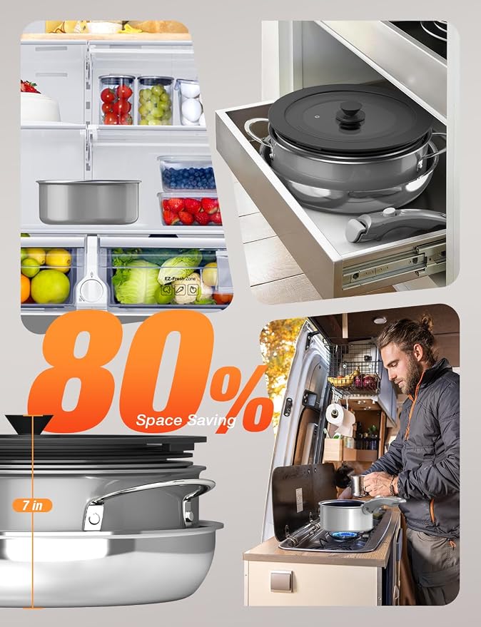 DUXANO Ceramic Pots and Pans Set Non Stick, 2026 Upgraded Hybrid Frypan - Image 9