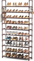 VTRIN 10 Tiers Shoe Rack Tall Large Capacity Wide Shoe Organizer Sturdy Shoe by VTRIN