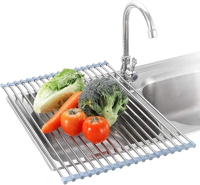 Seropy Extra Large 20.5"x13.7" Roll Up Dish Drying Rack Over The Sink Dish by SeropyDirect