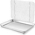Homikit Baking Sheet with Wire Rack Set, Metal Bacon Cookie Trays Nonstick by Homikit