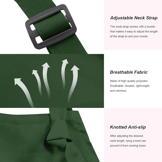 15 Pcs Adult Aprons Bulk with Pockets Adjustable Bib Chef Apron - Image 3