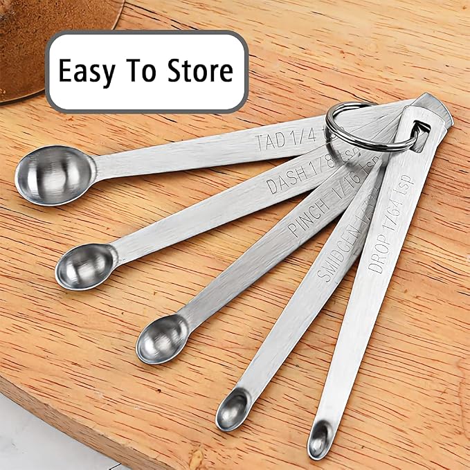 2PCS 1/8 Teaspoon Single Tiny Measuring Spoon, Small Individual Stainless Steel - Image 4