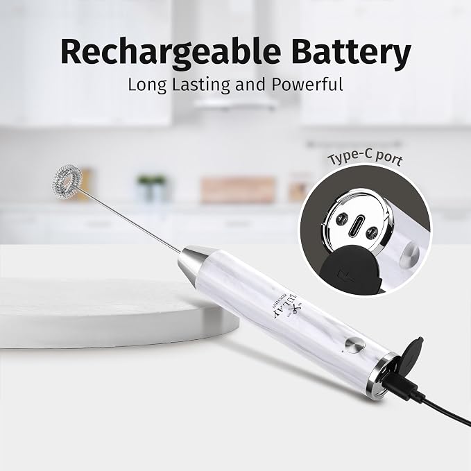 Zulay Kitchen Rechargeable Milk Frother Handheld Lux - Image 7