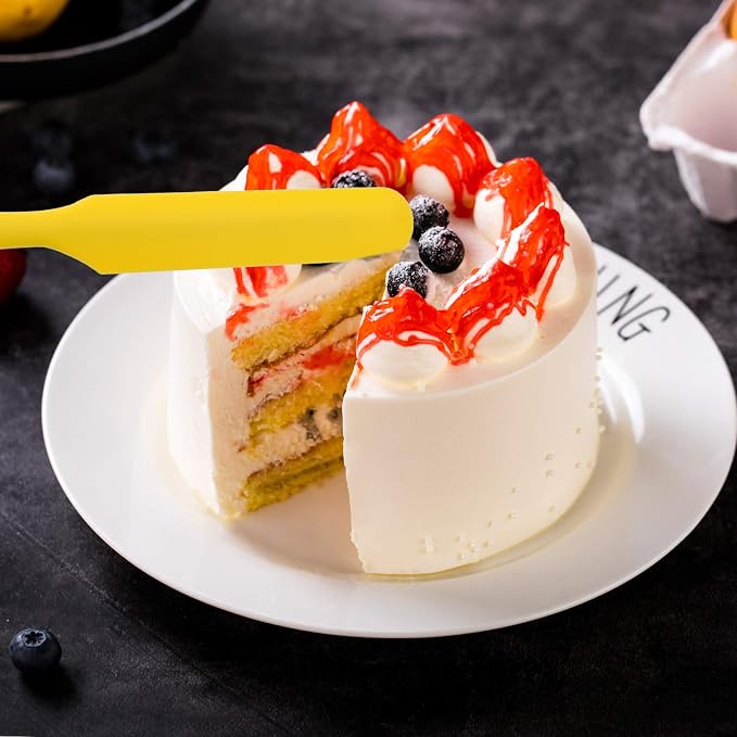 4pcs Silicone Spatula Set Heat Resistant Cake Cream Butter Spatulas Mixing - Image 7